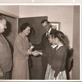 Postwar:  Hank Sarnow presenting his twin-daughters  to Ann Brusselmans