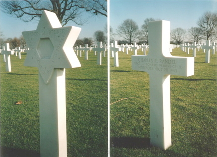  Margraten Cemetery, NL > graves of crewmbrs Becker and Randel